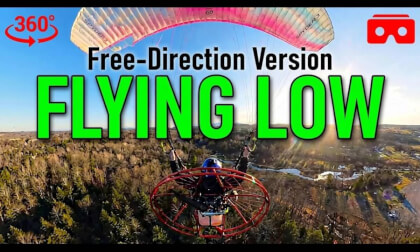 360° | VR | Free-Direction | Paramotor Flying Low On A Soggy March Day In New York | Music Video