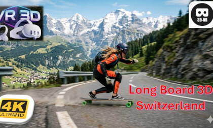 3D Raw Run 70 mph in Switzerland Long Board