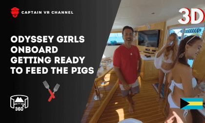 Odyssey girls onboard getting ready to feed the pigs VR Video Odyssey girls onboard getting ready to feed the pigs VR