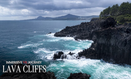 Lava Cliffs | Explore Jeju Jusangjeolli 熔岩海岸  [8K VR180]⁠