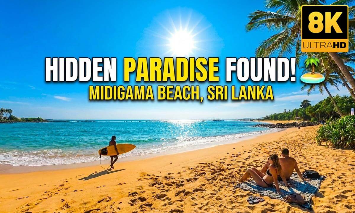 🏄 Midigama Beach Surf Paradise 🇱🇰 | 🏖️Relaxing Beach Walk in Sri Lanka | 8K VR