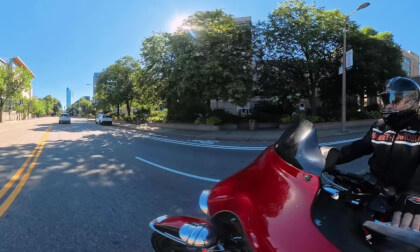Boston Motorcycle Ride in 360° VR | Emerald Necklace to Tobin Bridge  or