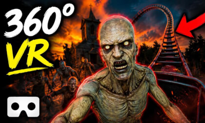 360° video: VR Zombie Graveyard Scary Ride