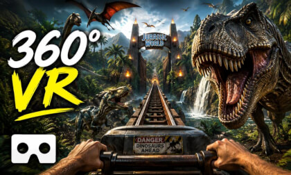 360° VR video: Jurasic World train ride