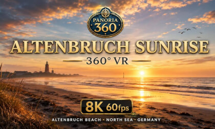 Altenbruch Sunrise 360° VR | Calm North Sea Morning in 8K