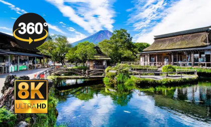 360º ASMR Meditation, The sound of serenity in Oshino Hakkai, Japan | 360º 8K