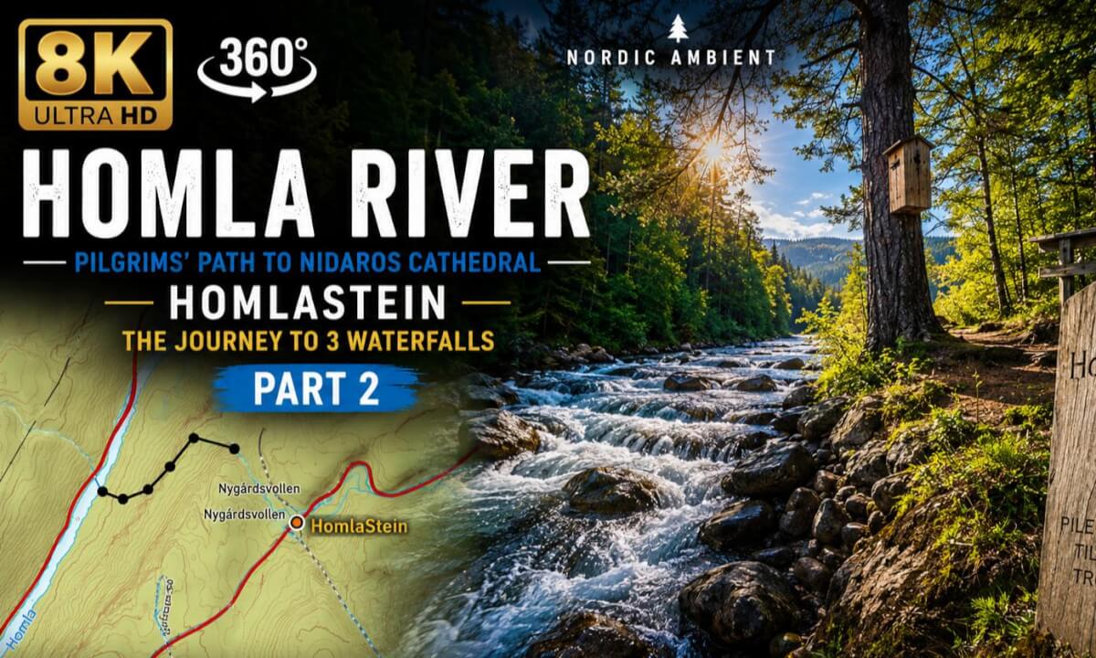 HomlaStein Part 2 | Following the Pilgrims' Path to 3 Waterfalls | 8K 360 VR Norway