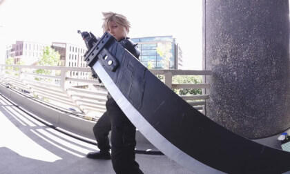 cloud and tifa from FF7 cosplay