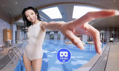 Summer pool, clear as you.