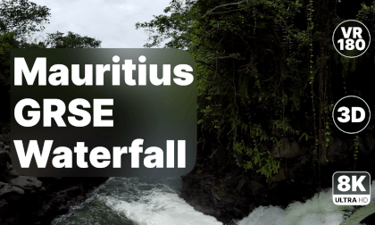 Mauritius GRSE Waterfall - Scenic Walk to the Falls 8K 180 3D