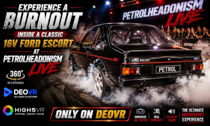 Experience a Burnout inside a Classic 16V Ford Escort at PETROLHEADONISM LIVE