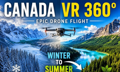 🇨🇦 VR 360° Drone Journey | Canada's Stunning Winter to Summer Transformation | Cinematic 8K