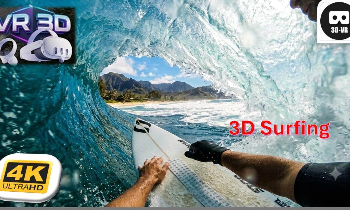 3D Surfing North Shores Skatepark Wave Magic Water Color RAW POV