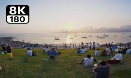 Fully soak in the sunset at Qingdao Wheat Island
