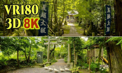 GosyoKomagataki shrine founded 1,000 years ago, surrounded by a beautiful green forest in Sakuragawa-City , Ibaraki , JAPAN