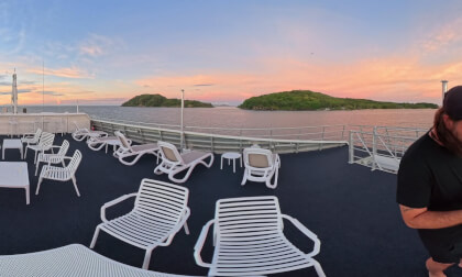 360 VR Fiji Sunrise aboard Blue Lagoons Yasawa Princess II
