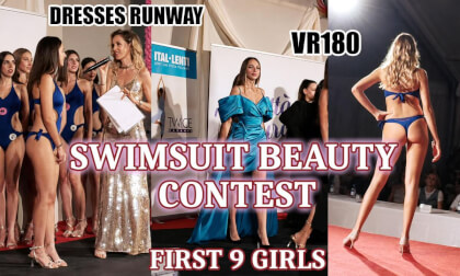 Beauty contest Miss Città Murata  - Stage 8, first tranche of 9 girls- 3D180 VR