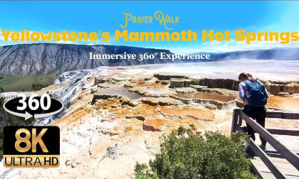 8K 360° of Yellowstone National Park's Mammoth Hot Springs