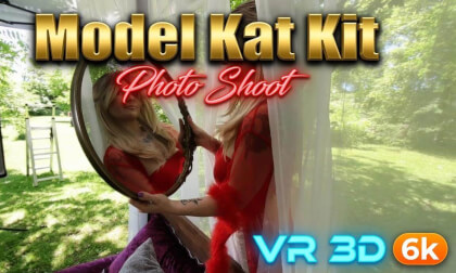 Kat Kit - Bed and Mirror photo shoot slide show VR 3D 6K 180
