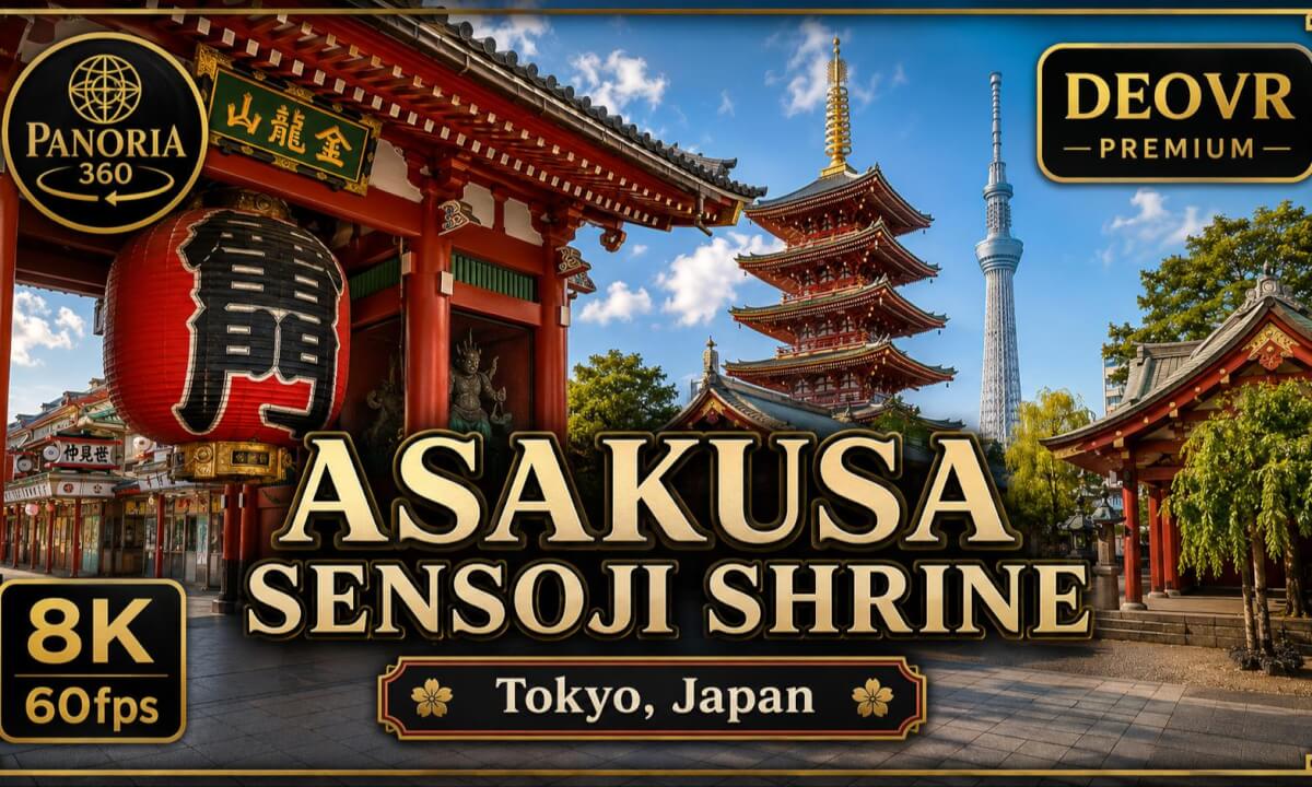 Asakusa Sensoji Shrine 360° VR | Tokyo Temple Walk in 8K 60fps