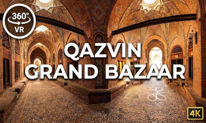 360 VR 4k Video Walking Through Qazvin Grand Bazaar