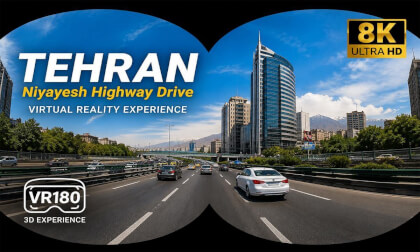Drive Through Tehran Niayesh Highway | 8K VR180