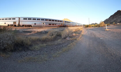 Amtrak Sunset Limited Rounds Mohawk Curve After a Close Call | VR180 3D | AMTK 15