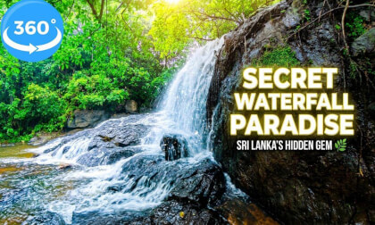 🌿 Hidden Forest Waterfall in Sri Lanka 🇱🇰 | 💦 Relaxing Nature Escape | 8K 360° VR Experience