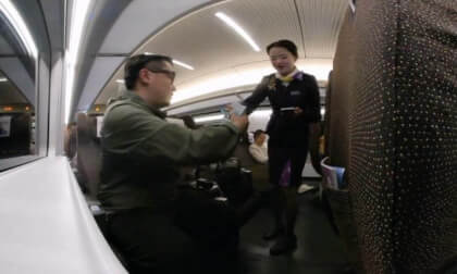 Taicang - Shanghai Hongqiao, China high-speed rail first-class seat