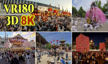 The Gion Festivals held in the prefectures near Tokyo in July in JAPAN