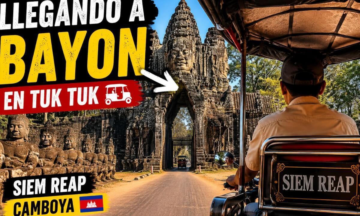 Llegando a las Puertas de Bayon en Tuk Tuk | Mi Primer Contacto con Angkor Thom 🇰🇭