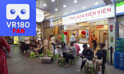 (3D VR180) Eating Vietnamese Pizza on the Most Colorful Street in Saigon @ Ho Chi Minh, Vietnam, 2026