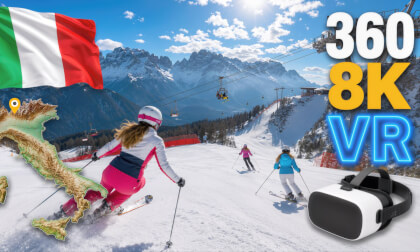 ⛷️ Madonna di Campiglio – 5 Laghi (Pistes 88 & 93) 🇮🇹 | Scenic Ski Descent in the Brenta Dolomites | 360° 8K VR