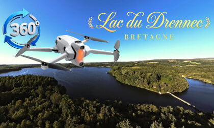 Survol du lac du Drennec en Bretagne VR360