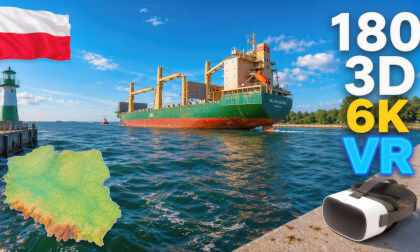 Port of Gdańsk 🇵🇱 | 180° 3D VR | SLAM XCAM ("SCam?") Camera Test
