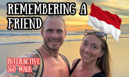 🇮🇩 Remembering a Friend | Sunset Beach Walk, Bali | Healing & Moving Forward | Real Life in 4K, 360