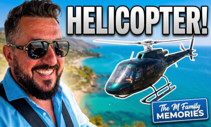 [360°] Helicopter flight over Mount Etna! | Sicily VLOG