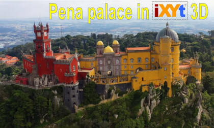 Pena Palace, Sintra, Portugal in 3D SBS LR relax video for VR