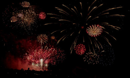Independence Day fireworks show - 4th of July celebration in Wellington, Colorado