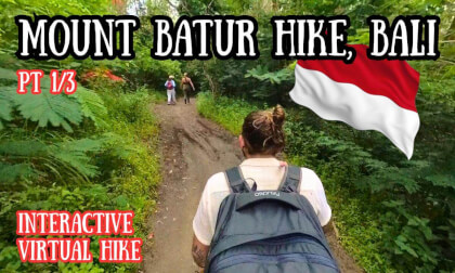 🇮🇩 Climbing Mount Batur, Bali | Volcanic Trail to the Sky | Interactive 4K, 360 Hike | Pt 1 of 3