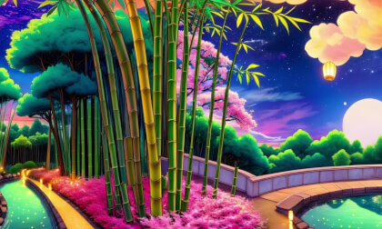 The Celestial Bamboo Grove Beneath The Stars [VR 360 Immersive World]