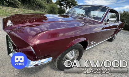1968 Mustang V8 Auto Vintage Burgundy Walkaround & Drive-In VR Video 1968 Mustang V8 Auto Vintage Burgundy Walkaround & Drive-In VR