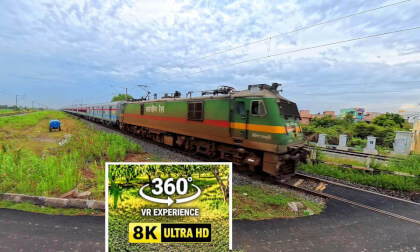Indian Railways at Ponneri | Experience Tamil Nadu's Railway Life in 360° VR (8K) 🚆