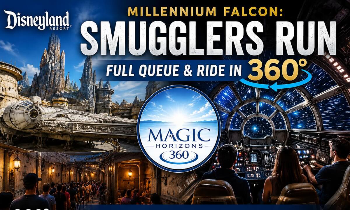 Ride Millennium Falcon: Smugglers Run in 360° VR | Full Queue & Disneyland Adventure