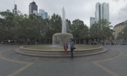 360 VR Alte Oper and Opernplatz with fountain, Frankfurt