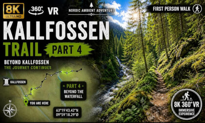 KallFossen Trail Part 4 | Beyond the Waterfall | Hidden Forest Path | 8K 360° VR Norway