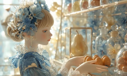 Ceramic Girl's ceramic strawberry muffins