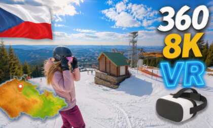 Pec pod Sněžkou 🇨🇿 | Routes 3 → 5 → 6 → 7 → 9 → 10 | 360° 8K VR Skiing in the Krkonoše Mountains