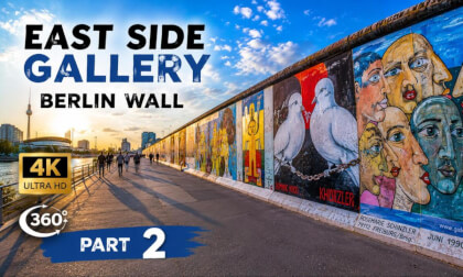East Side Gallery Berlin 🇩🇪 More Berlin Wall Murals in 4K 360° Walking Tour | Part 2
