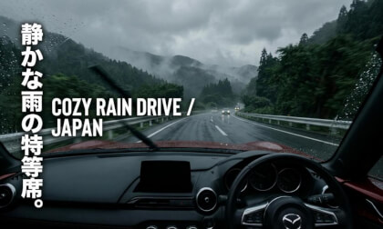 Cinematic Rain Drive: Naval Harbor & Submarines in Japan